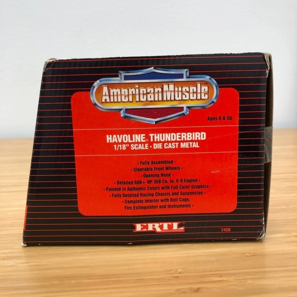 ERTL American Muscle Havoline Thunderbird 1/18 Scale Black Davey Allison 28 7458